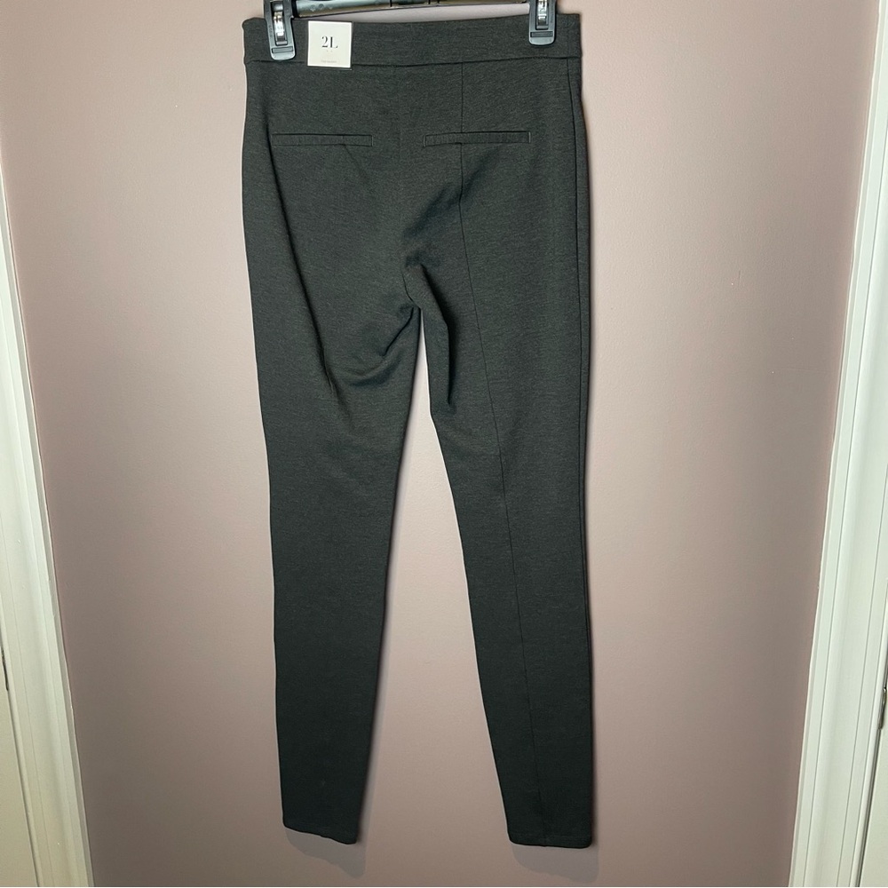 NWT WHBM The Skinny Heather Coal Gray 2L 2 Long - Picture 9 of 10